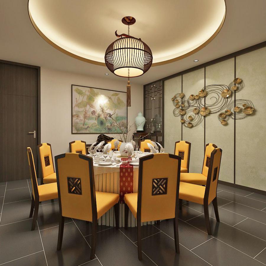 东南亚风格餐厅模型